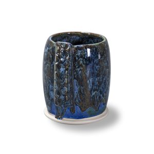 SW-128 Cordovan Over SW-100 Blue Surf Stoneware Combination