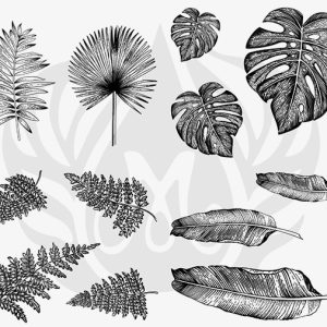 Tropical Leaves Designer Silk Screen