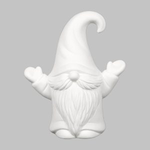 Ceramic Bisque hooray Gnome