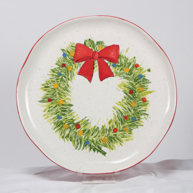 Ceramic Bisque Ready to Paint Casualware Dinner Plate MB1116 - Image 2