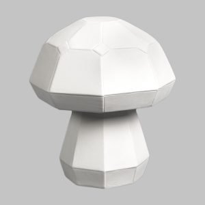 Ceramic Bisque Lg. Faceted Mushroom