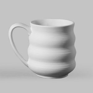 Stoneware Ready to Paint Bisque Wavy Mug SB103