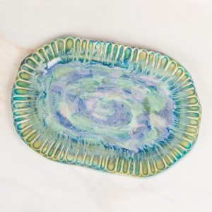 Stoneware Fluted Oval Platter - Case of 4