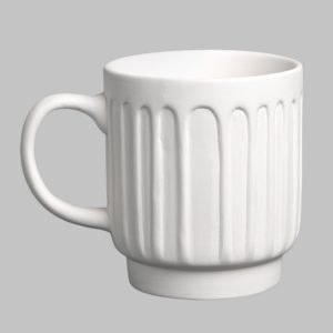 Fluted Cup - Stoneware Bisque